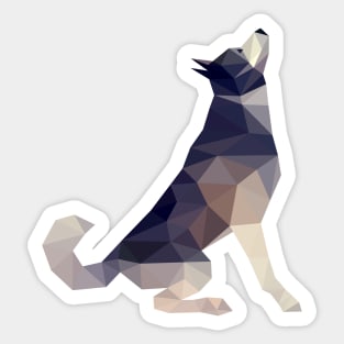 Husky Dog Illustration Sticker